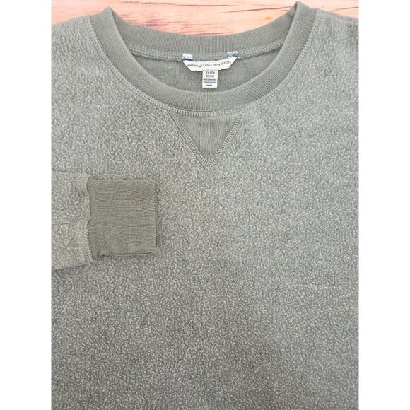 American Eagle Outfitters Olive Green Crewneck Sweatshirt XS - Picture 3 of 7